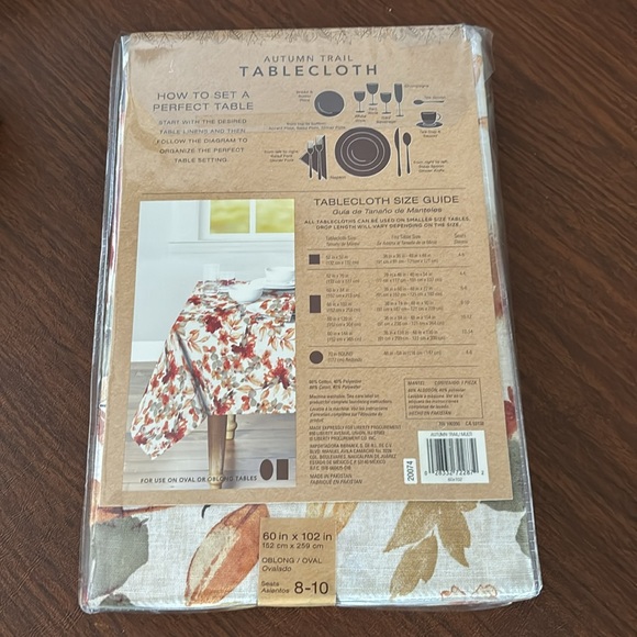 Autumn Trail Tablecloth 60 x 102” New in package - Picture 5 of 8